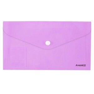 Папка-конверт на кнопці DL Pastelini бузкова, Axent (12)