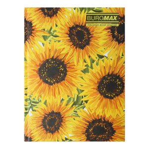 Блокнот А5 96арк FLORISTICA кл. тв. об. салатовий Buromax