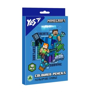 Олівці 18 кольорів Minecraft Yes