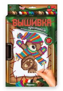 Вишивка хрестиком на розтяжці Ведмежа, DankoToys (10)