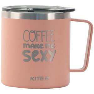 Термокружка 400 мл пудра Coffee makes me sexy Kite