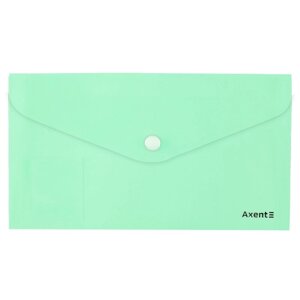 Папка-конверт на кнопці DL Pastelini м'ятна, Axent (12)