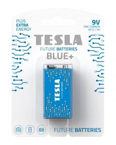 Батарейка крона BLUE+ TESLA BATTERIES лужна 6HR61, 9V (12)