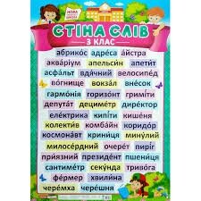 Плакат Стіна слів 3 клас 0115-3 від компанії Канц Плюс - фото 1