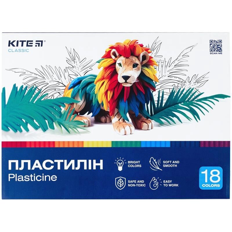 Пластилін 18 кольорів 360 г. Classic Kite від компанії Канц Плюс - фото 1