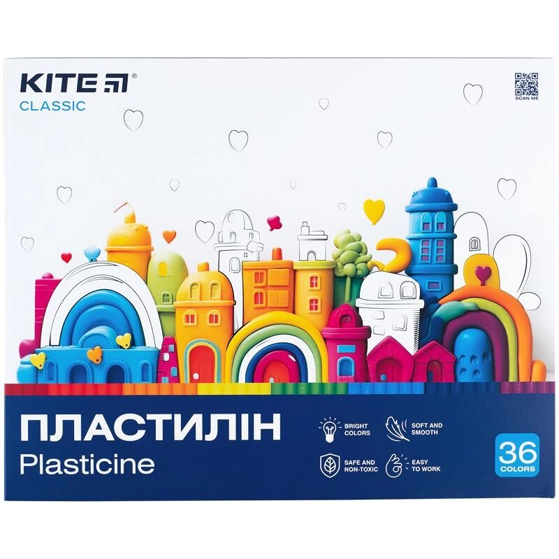 Пластилін 36 кольорів 720 г. Classic Kite від компанії Канц Плюс - фото 1