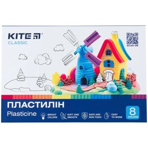 Пластилін 8 кольорів 160 г. Classic Kite