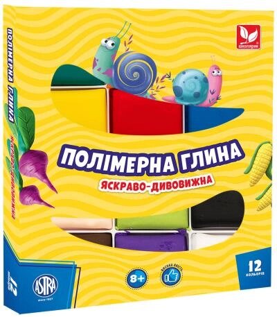 Полімерна глина 12 кольорів Школярик (12) від компанії Канц Плюс - фото 1