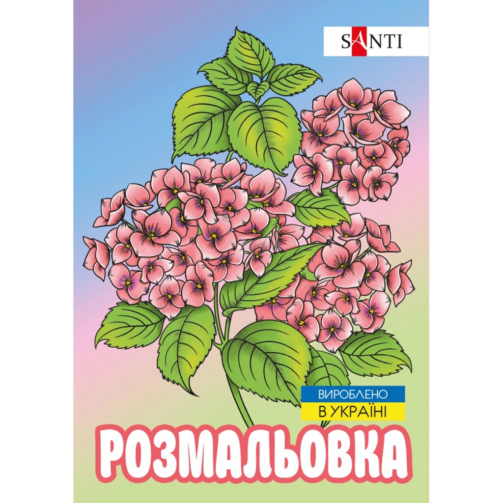 Розмальовка антистрес A4 12 стор Флористика Santi від компанії Канц Плюс - фото 1