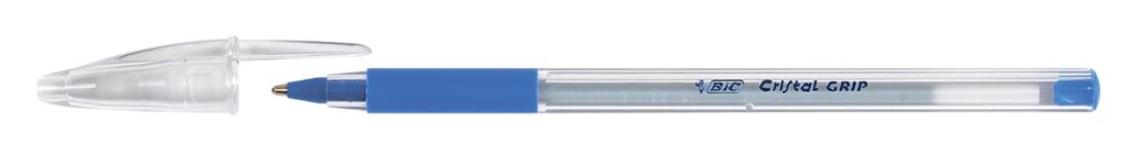 Ручка кулькова Crystal Grip з гріпом синя, BIC (20) від компанії Канц Плюс - фото 1