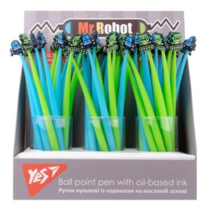 Ручка масляна Mr. Robot силікон 0,7 мм синя Yes (54)