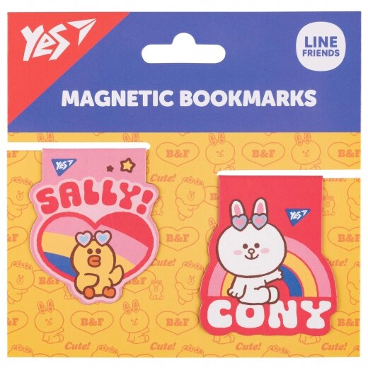 Закладки магнітні Line Friends Sally and Cony 2шт Yes від компанії Канц Плюс - фото 1