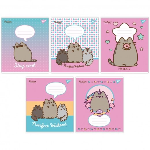 Зошит 12 клітинка Pusheen Yes (25/500) від компанії Канц Плюс - фото 1