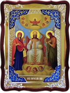 Ікона Ісуса Христа Царя Слави, 80 см х 60 см, Фігурна рама, емаль