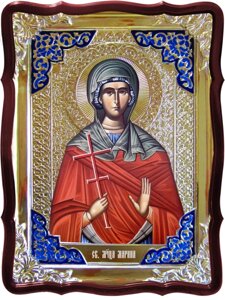 Ікона Св. Марини, 80 см х 60 см, Фігурна рама, емаль
