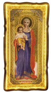 Ікона Пр. Богородиці Благодатне Небо, 120 см х 60 см, фігурна рама, з підсвіткою