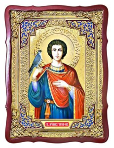 Ікона Св. Трифона, 80 см х 60 см, фігурна рама, емаль