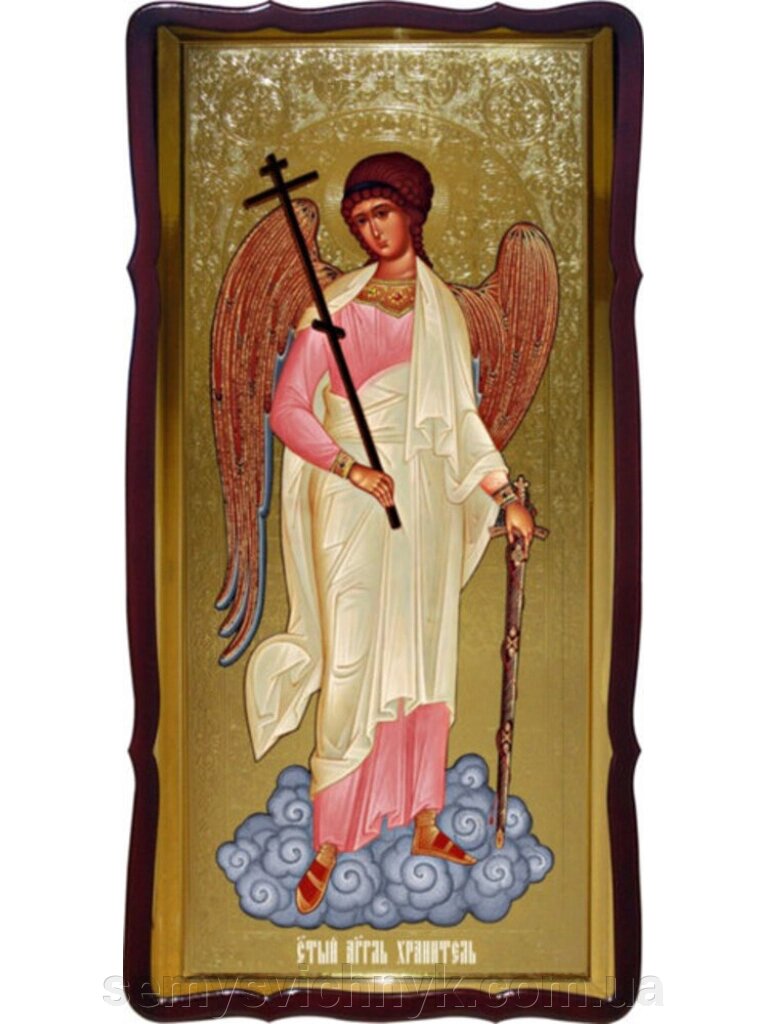 Піктограма ангела -охоронця 120 см х 60 см (кучерява рама) - Магазин церковного начиння &quot;Семисвічник&quot;