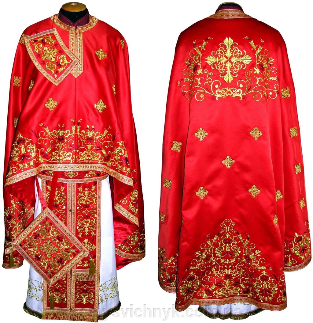 Одягання грецького покрою № 004 (червоне) - Магазин церковного начиння &quot;Семисвічник&quot;