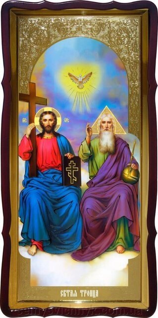 Ікона Свята Трійця 1 (120 см х 60 см, фігурна рама) - вибрати
