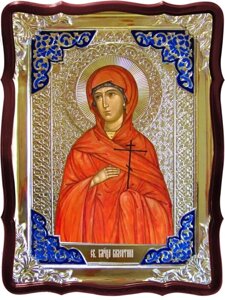 Ікона св. Валентини, 56 см х 48 см, фігурна рама, емаль