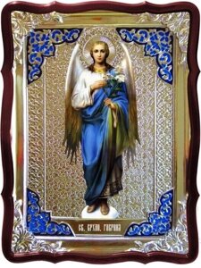 Ікона Архангела Гавриїла 56 см х 48 см, фігурна рама, емаль