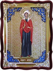 Ікона Св. Лариси Готфської (ростова), 56 см х 48 см, фігурна рама, емаль