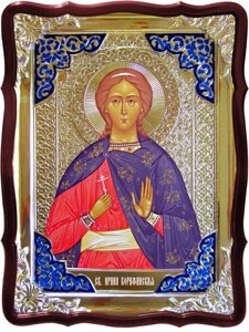 Ікона Св. Ірини Корінфської (пояснив), 56 см х 48 см, фігурна рама, емаль