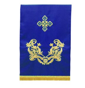 Рушник на аналой № 7202 (габардин), колір синій