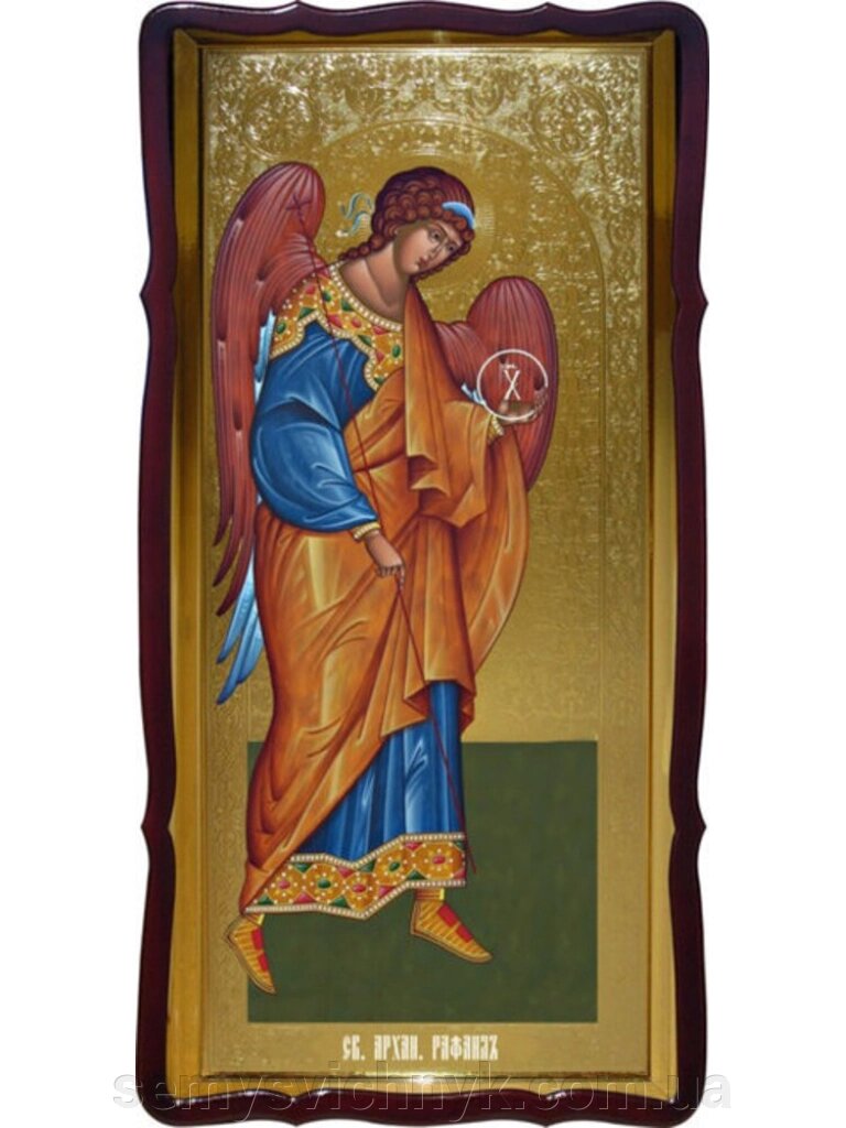 Ікона Архангела Рафаїла 120 см х 60 см (фігурна рама) - доставка