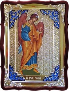 Ікона Архангела Рафаїла 56 см х 48 см, фігурна рама, емаль