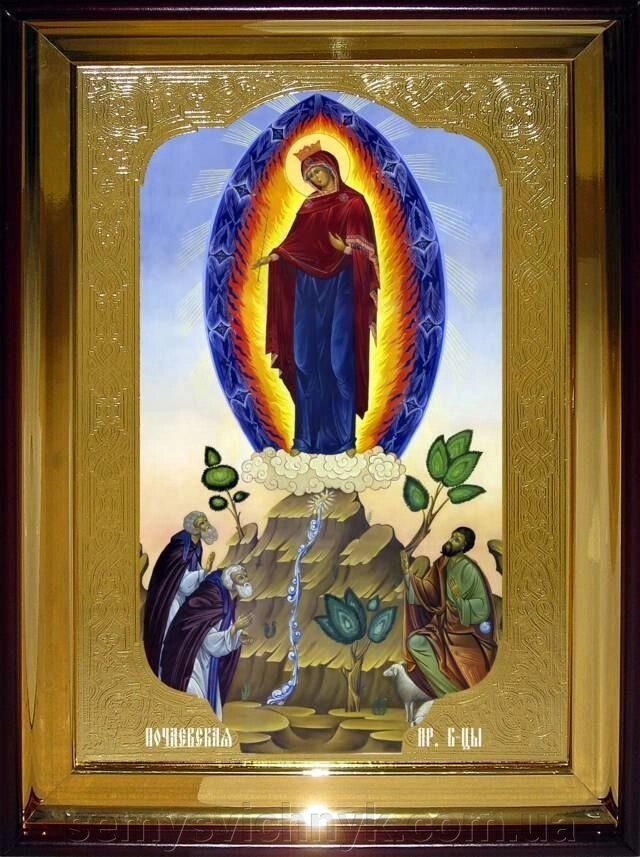 Ікона Пр. Богородиці &quot;Явлення Божої Матері на горі Почаївській&quot;, 80 см х 60 см, пряма рама - характеристики
