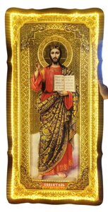 Ікона Спасителя, 120 см х 60 см, фігурна рама, з підсвіткою