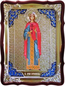 Ікона Св. Ірини Корінфської (ростова), 56 см х 48 см, фігурна рама, емаль
