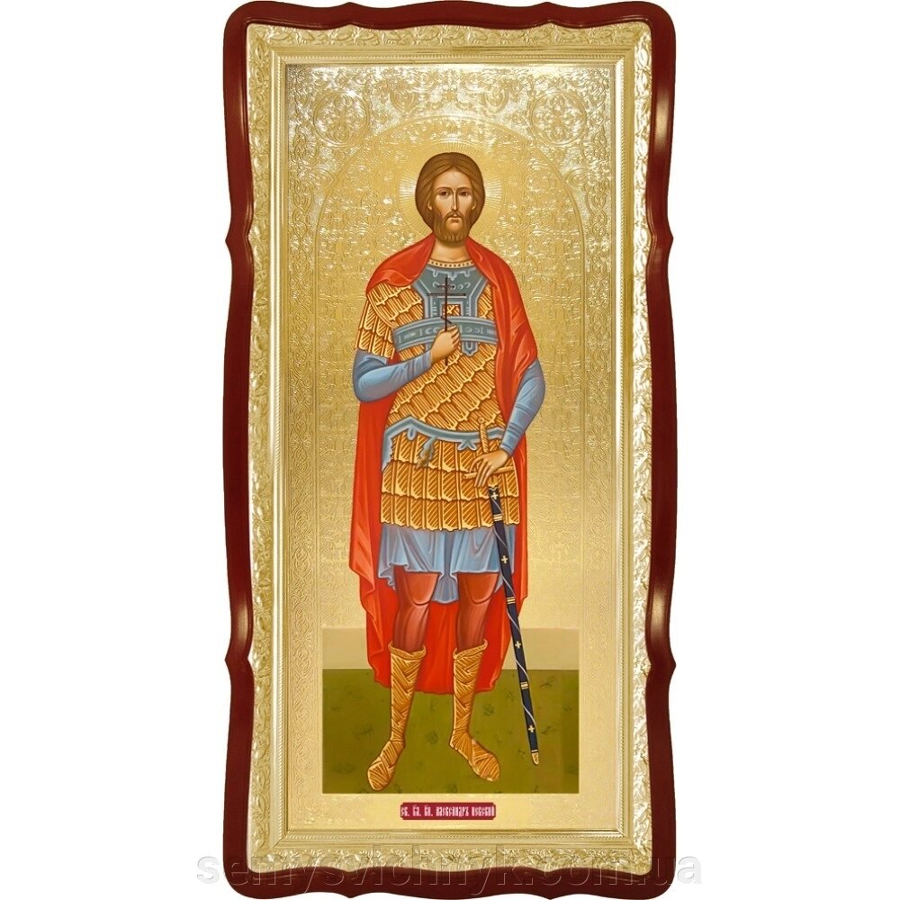 Св. Олександра Невського 3, 120 см х 60 см, фігурна рама - акції