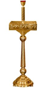 Свічник церковний під пісок № 2148 (квадратний), конусна ніжка