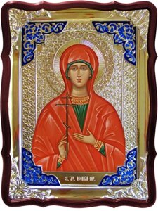 Ікона Св. Неоніли Сірійської, 56 см х 48 см, фігурна рама, емаль
