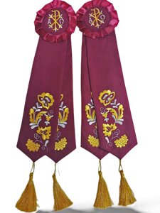 Зав'язки на дикірій та трикірій № 7067, довжина 50 см