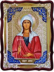 Ікона Св. Лариси Готфської (пояснив), 56 см х 48 см, фігурна рама, емаль