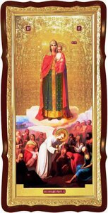 Ікона Пр. Богородиці Всіх скорботних радість № 43001, 120 см х 60 см, фігурна рама,