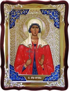 Ікона Св. Наталії (пояснив), 56 см х 48 см, фігурна рама, емаль