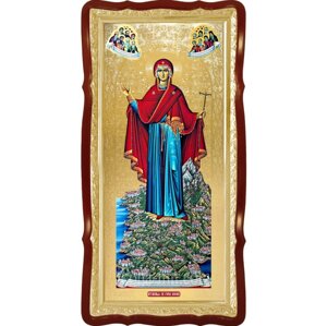 Ікона Пр. Богородиці Ігуменя Святої Гори Афон,120 см х 60 см, фігурна рама