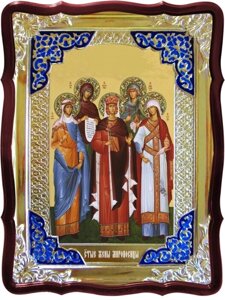 Ікона Свв. Жінок Мироносиць № 2, 56 см х 48 см, фігурна рама, емаль