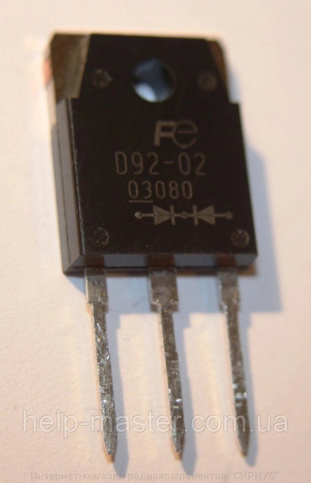 Діод D92-02 (20A; 220V; 45nS) Ultrafast від компанії Інтернет-магазин радіокомпонентів "СІРІУС" - фото 1