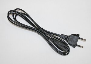 Кабель живлення якісний, мережний шнур для ноутбука та іншої техніки 2 Pin 1.5 м