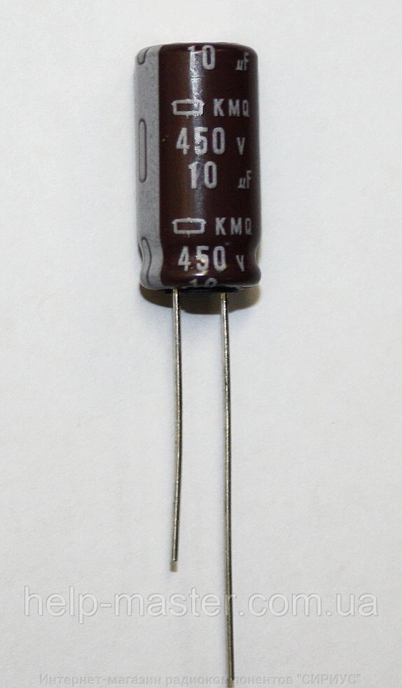 Конденсатор електролітичний 10мкф - 450v (105°C ) від компанії Інтернет-магазин радіокомпонентів "СІРІУС" - фото 1