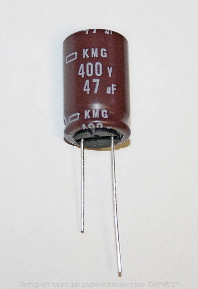 Конденсатор электролитический 47мкф-400v (105°C) від компанії Інтернет-магазин радіокомпонентів "СІРІУС" - фото 1