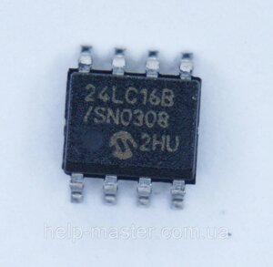 Мікросхема 24LC16BT-I / SN; (SOIC-8)