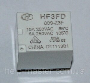 Реле HF3FD 009-Z3F (9VDC)