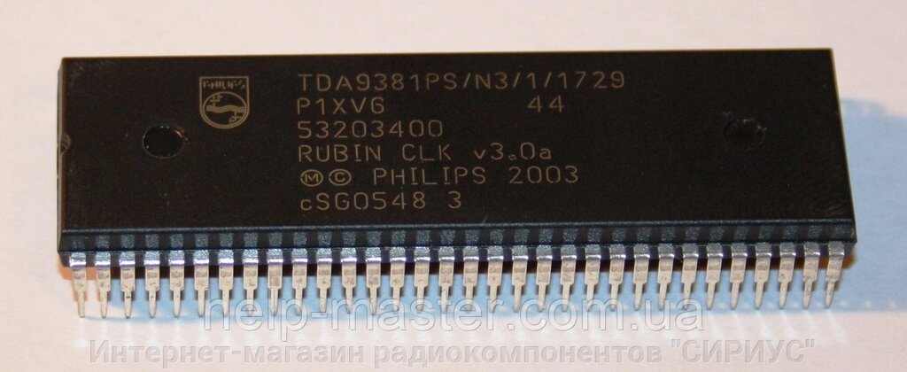 Процесор TDA9381PS / N3 / 1 / +1729 (RUBIN CLK v3.0a) від компанії Інтернет-магазин радіокомпонентів "СІРІУС" - фото 1